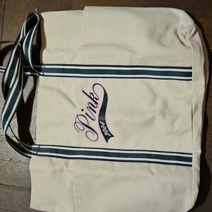 Pink Canvas Tote Bag